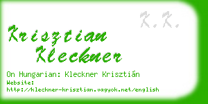 krisztian kleckner business card